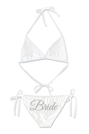 Glitter Print Bride Bikini